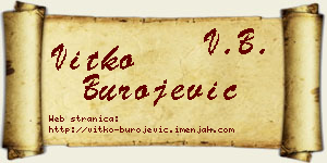 Vitko Burojević vizit kartica